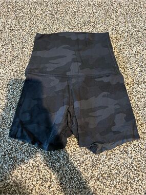 Lululemon High-Waist Black Camo Women’s Active Shorts